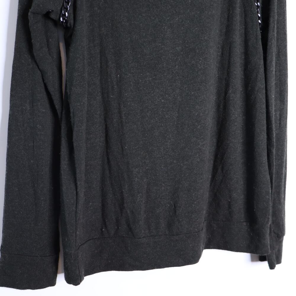 BAILEY/44 Chain Cowl Neck Sweater Pullover Dark Green Wool Blend Knit Women's M - Picture 7 of 10